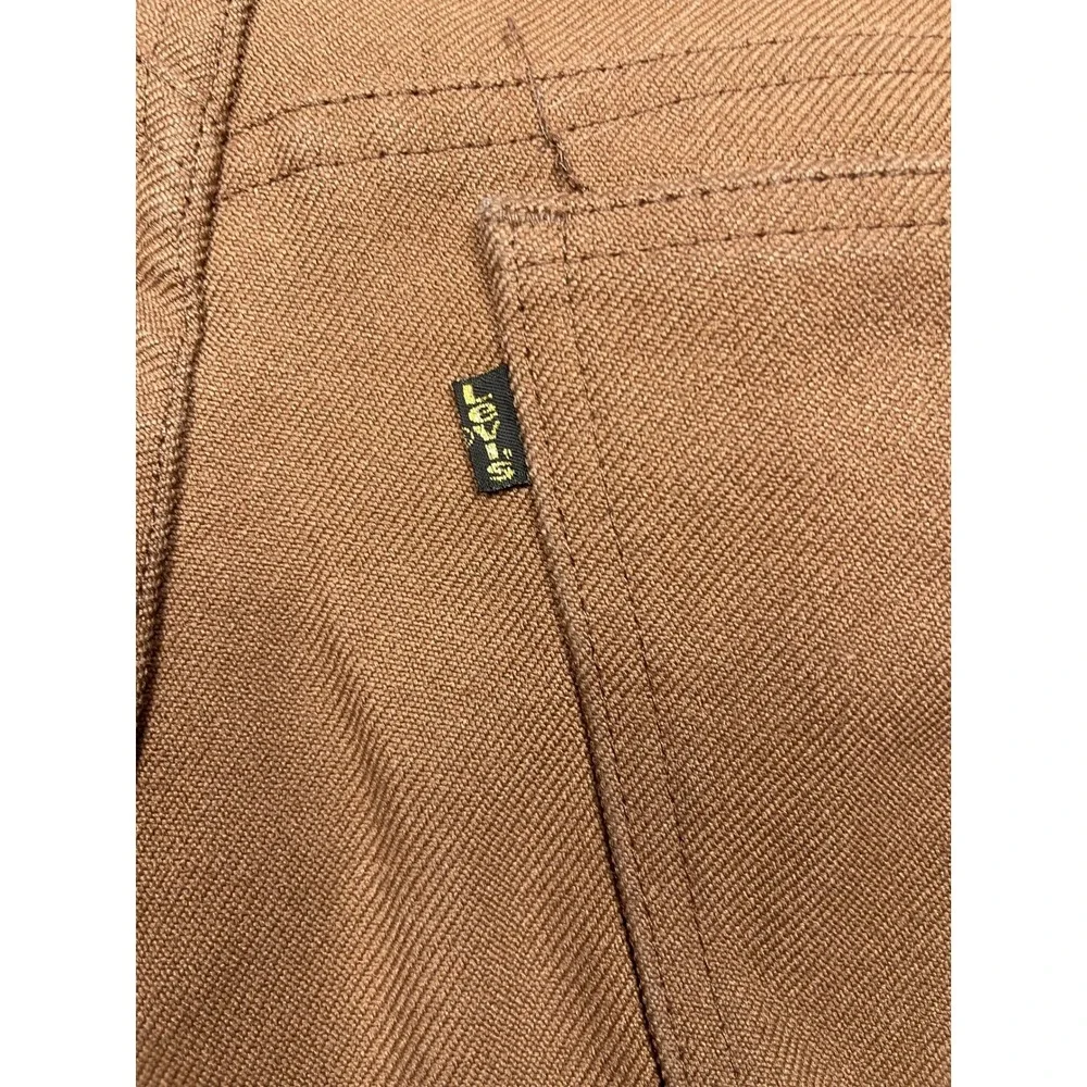 Vintage Levis Panatela Action Slacks Brown 36x34 Mens 70s Polyester USA Made